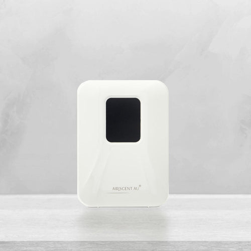 Xmini diffuser with Bluetooth and Wi-Fi connectivity, controlled via AirScent app